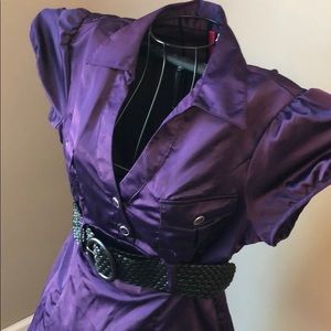 Purple Top with Belt